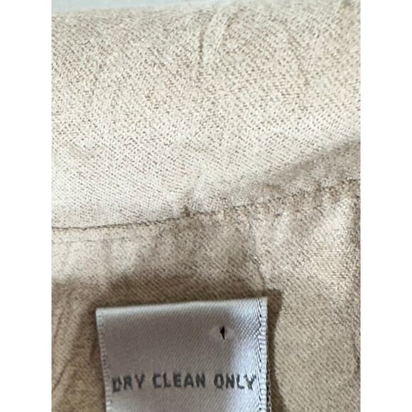 Chicos Faux Suede Jacket Size 1 Medium Tan Soft Button Placket Faux Pockets READ - Picture 4 of 11